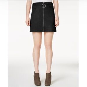 kensie Womens A-Line Front Zip Mini Skirt